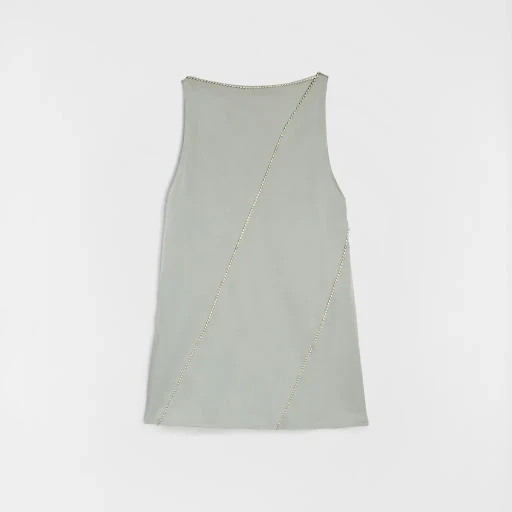 V-Neck Top With Crystals