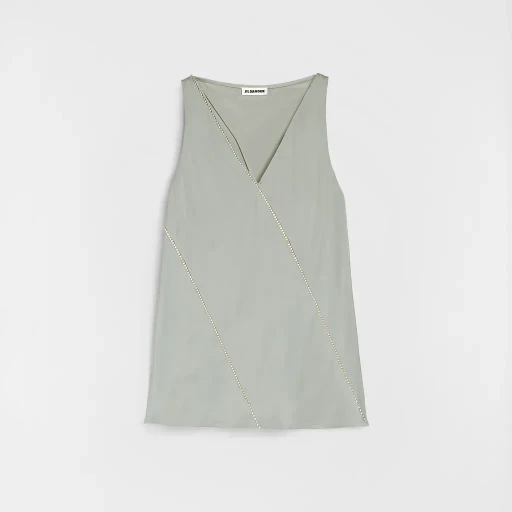 V-Neck Top With Crystals