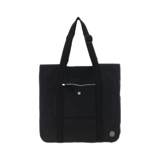 Stone Island Logo Patch Shopping Bag