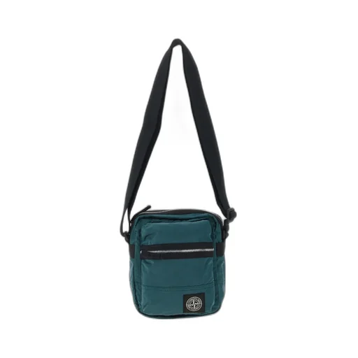 Stone Island Logo Patch Zipped Messenger Bag
