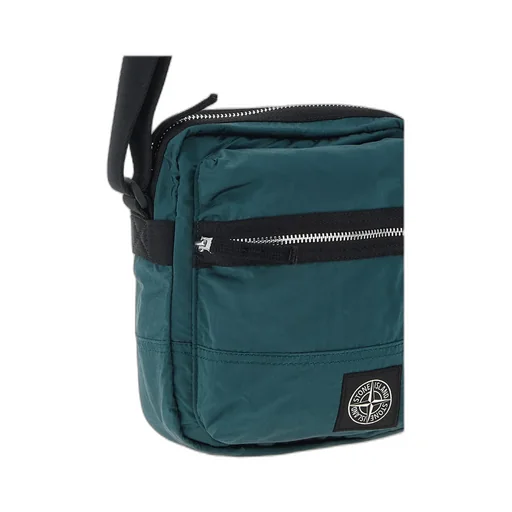 Stone Island Logo Patch Zipped Messenger Bag
