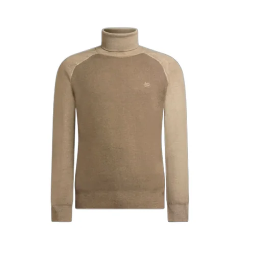 Wool Turtleneck With Pegaso Logo
