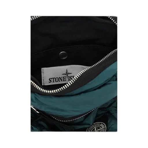Stone Island Logo Patch Zipped Messenger Bag