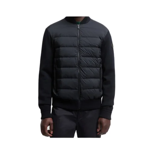Padded Wool Zip-Up Cardigan