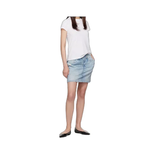 Distressed Denim Mini Skirt