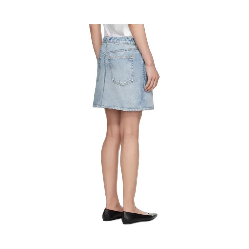 Distressed Denim Mini Skirt