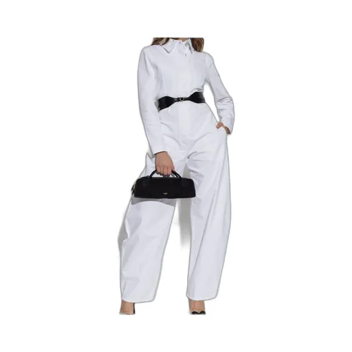 Alaa Round Denim Jumpsuit