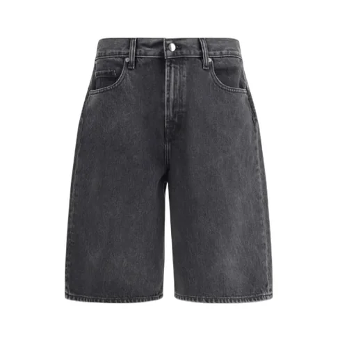 Denim Shorts With Belt Loops