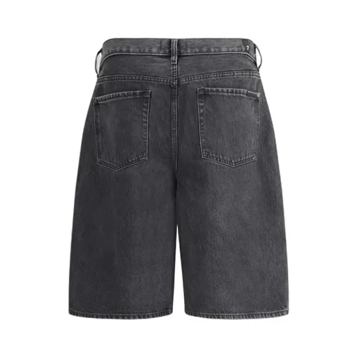 Denim Shorts With Belt Loops