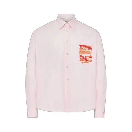 Pocket-Print Cotton Shirt