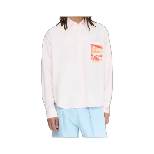 Pocket-Print Cotton Shirt