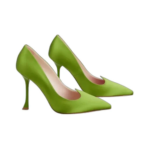 100Mm Heart-Shaped Satin Pumps