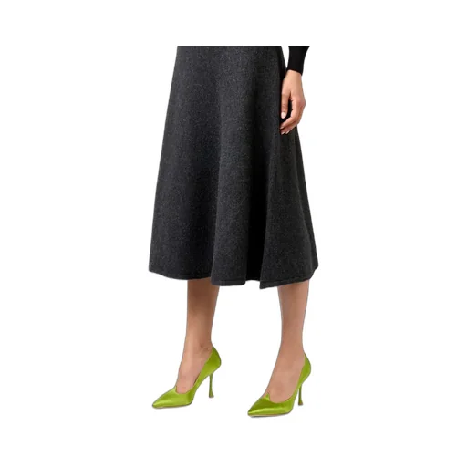 100Mm Heart-Shaped Satin Pumps