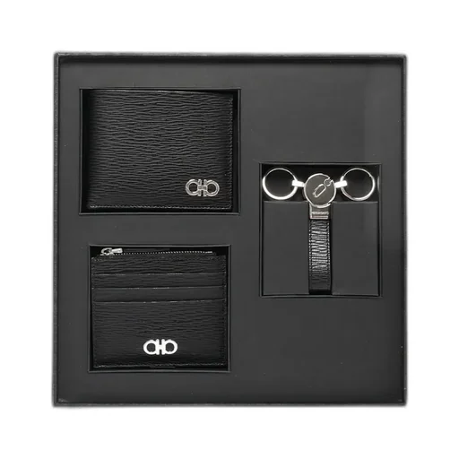 Ferragamo Wallet Card Holder And Keyring Set