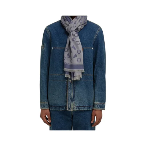 Ferragamo Jacquard Feline Motif Stole