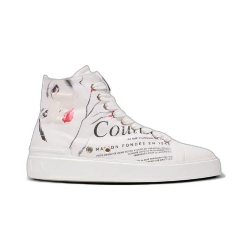 B-Court High-Top Trainers With Balmain Beauty Print