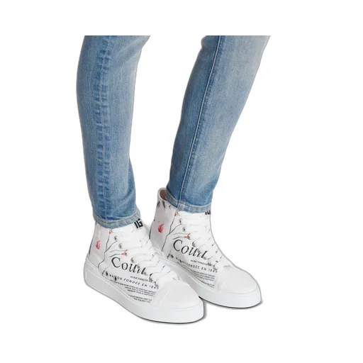 B-Court High-Top Trainers With Balmain Beauty Print
