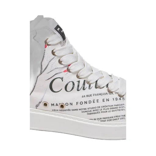 B-Court High-Top Trainers With Balmain Beauty Print