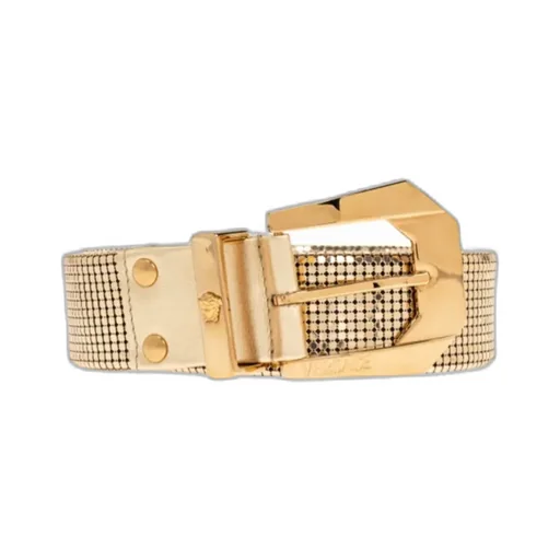 Versace Logo-Engraved Buckle Belt