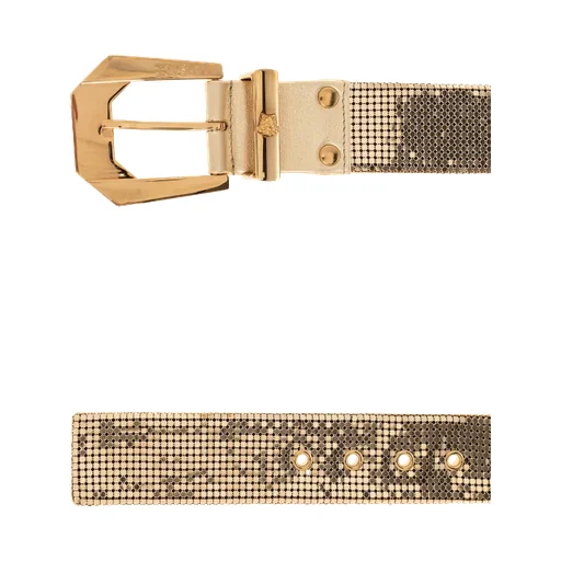 Versace Logo-Engraved Buckle Belt