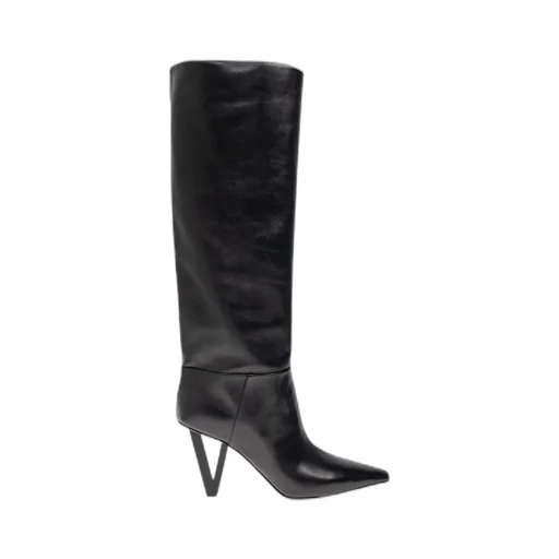 Versace Pointed-Toe Heeled Boots