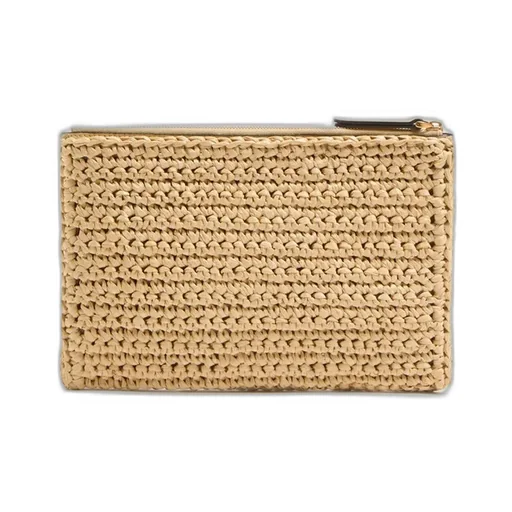 Valentino Garavani Viva Superstar Small Pouch In Synthetic Raffia