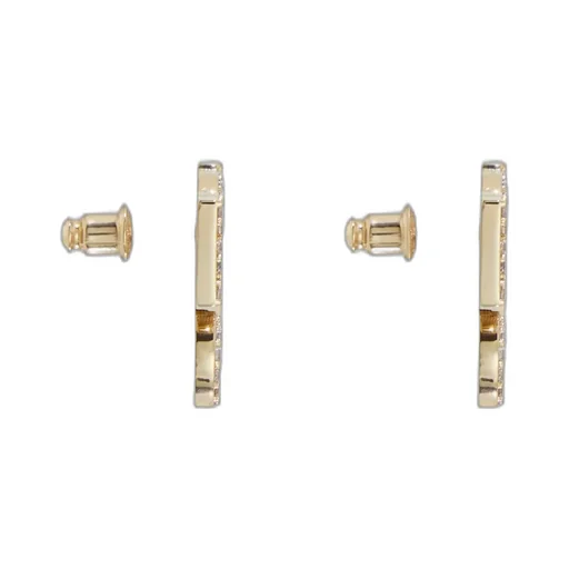 Crystal Embellished Four Gancini Clip On Earrings