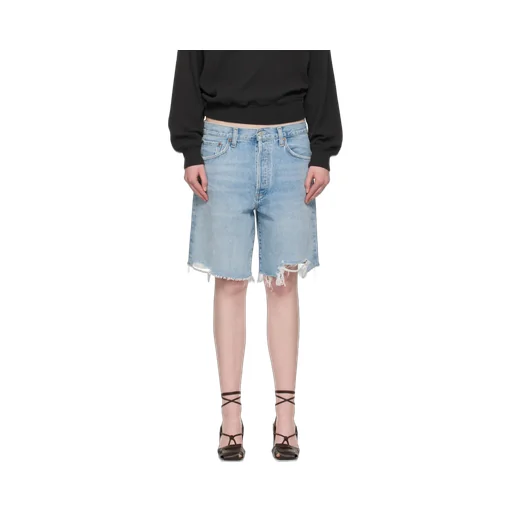 Denim Shorts With Belt Loops