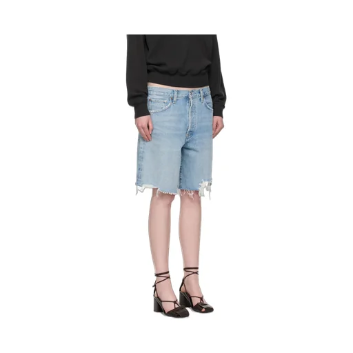 Denim Shorts With Belt Loops