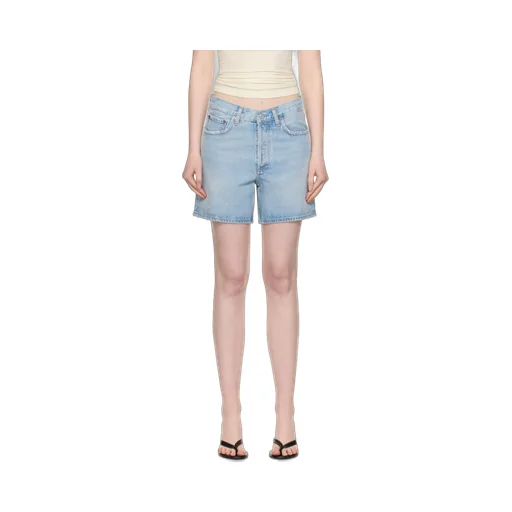 Denim Shorts With Belt Loops