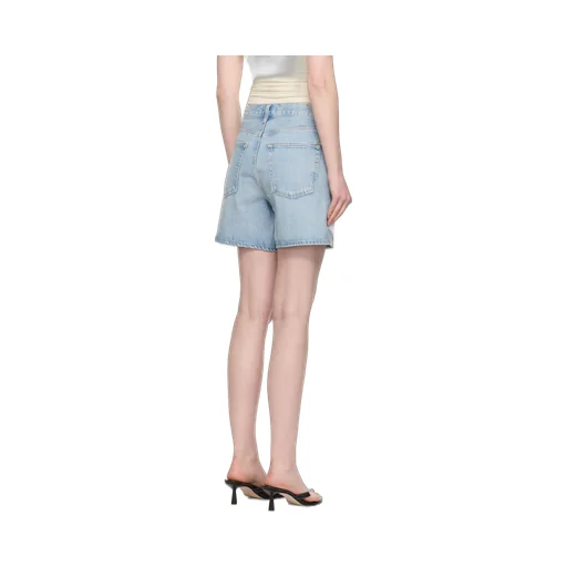 Denim Shorts With Belt Loops