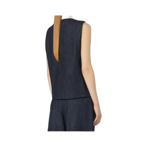 Single-Breasted Denim Gilet