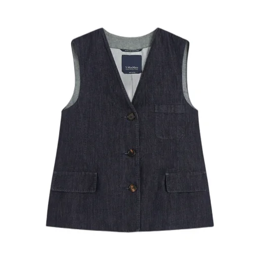 Single-Breasted Denim Gilet