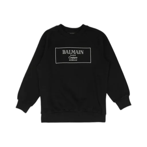 Balmain Kids Logo Embroidered Crewneck Sweatshirt