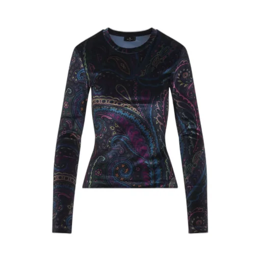Etro Paisley Printed Jersey Top