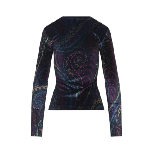 Etro Paisley Printed Jersey Top