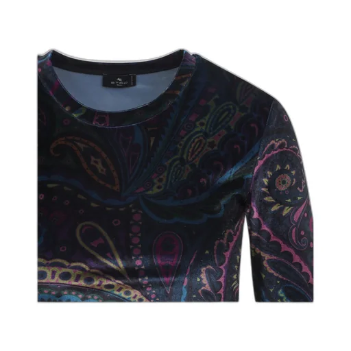 Etro Paisley Printed Jersey Top