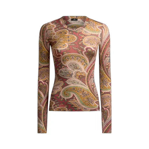 Etro Paisley Printed Long-Sleeved Top