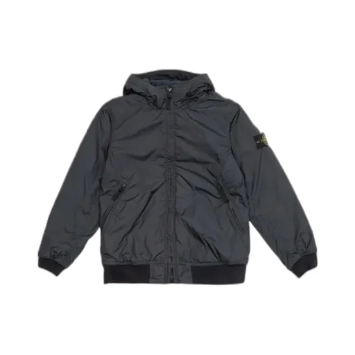 Stone Island Junior Logo Badge Hooded Jacket