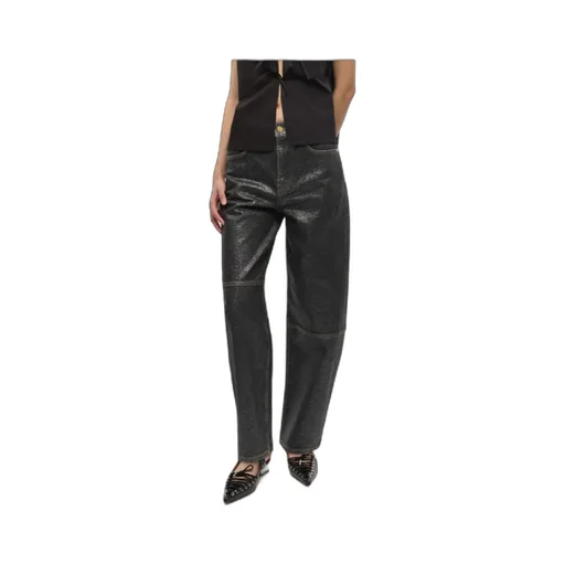 Ganni Shimmery Foil Stary Jeans