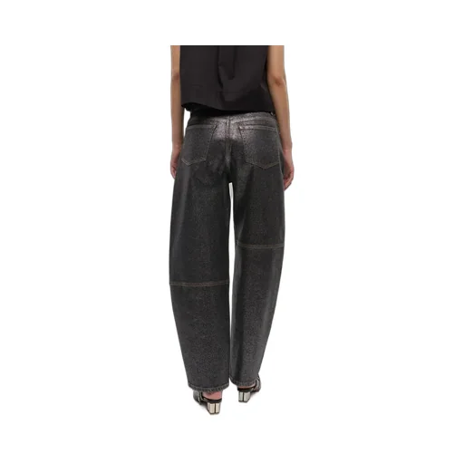 Ganni Shimmery Foil Stary Jeans