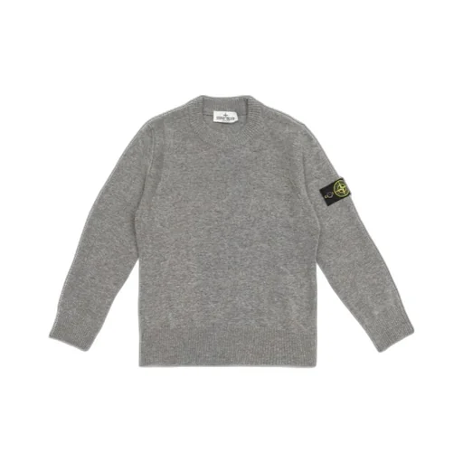 Stone Island Junior Logo Patch Knitted Jumper
