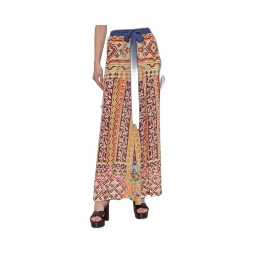 Etro Tie-Waisted Side-Slit Trousers