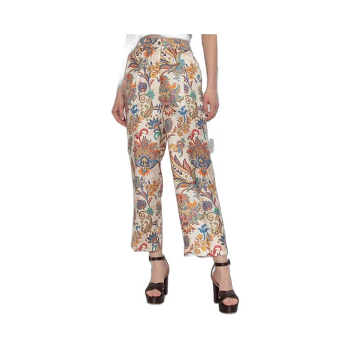 Etro Patterned Wide-Leg Trousers