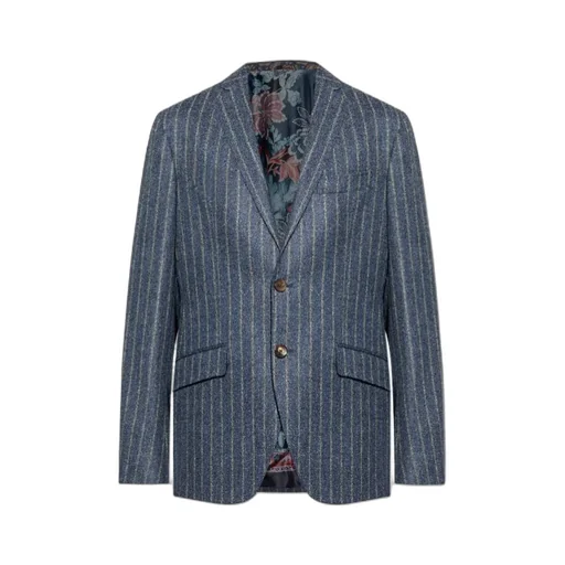 Etro Pinstripe Single-Breasted Blazer