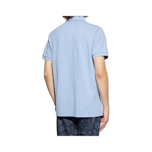 Etro Logo Embroidered Straight Hem Polo Shirt