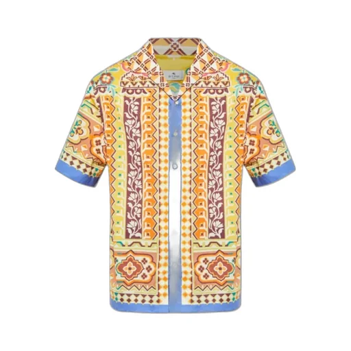 Etro Patterned Short-Sleeved Basket Shirt