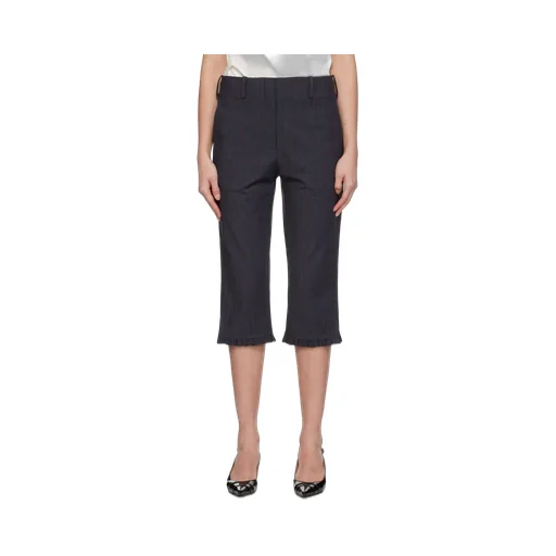 Ganni Pinstriped Capri Trousers