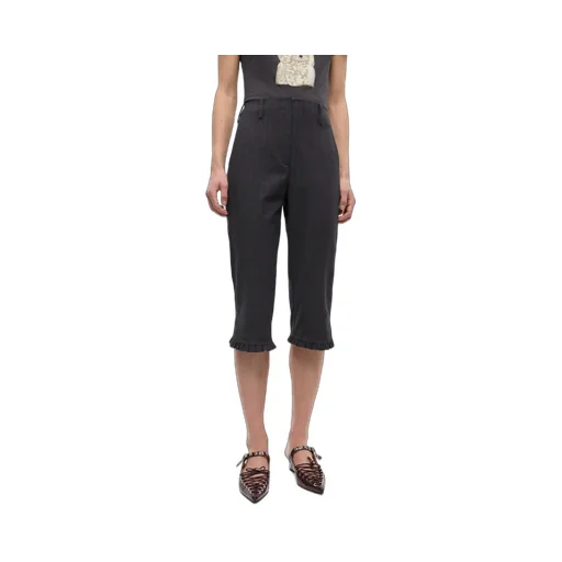 Ganni Pinstriped Capri Trousers