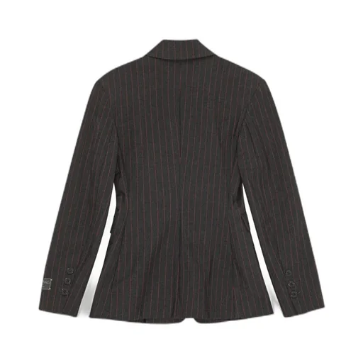 Ganni Single-Buttoned Pinstriped Blazer